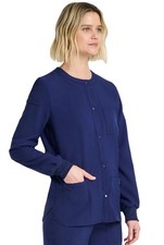 Scrubstar Women  s Fashion Seasonal Stretch Snap Scrub Warm-up Jacket NWT 2XL