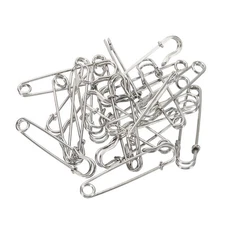 20 Pcs Safety Pins for Clothing Knitting Sewing Silver Tone 1.5-Inch