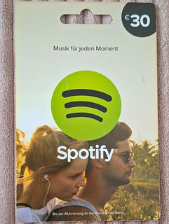Spotify Gutscheinkarte 30 € Guthaben für Musik (Deutschland)