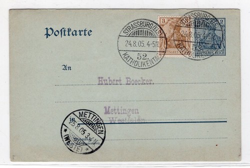 DR-Germany 1905 Strasbourg Katholikentag Special Stamp, Coat of Arms