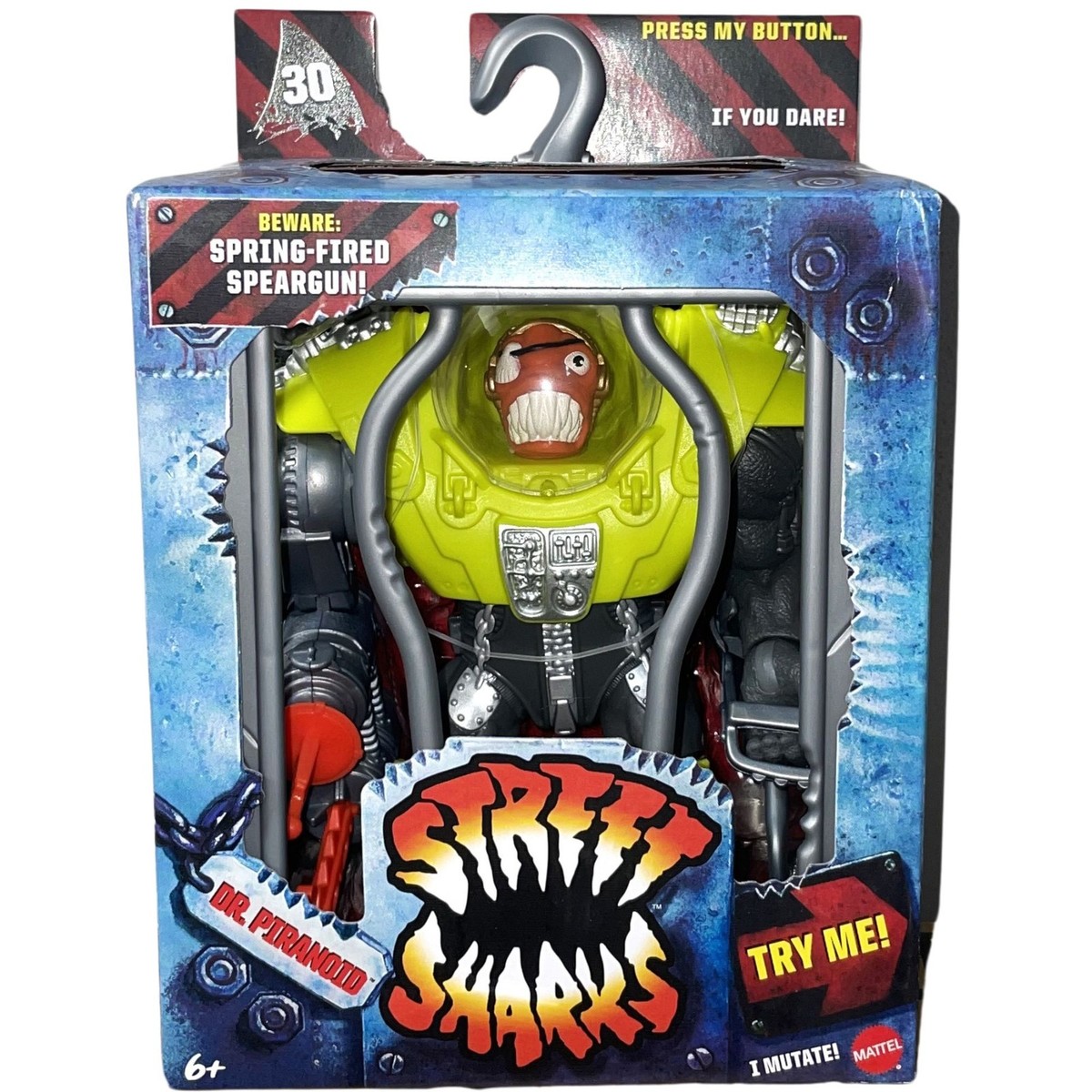 Street Sharks 30th Anniversary Dr. Piranoid Action Figure Mattel