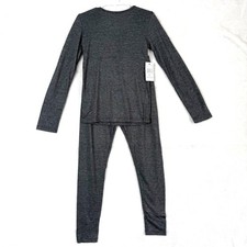 32 Degrees Heat Kids Base Layer Long Sleeve Top Leggings Set Small 6-7 Dark Gray