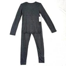 32 Degrees Heat Kids Base Layer Long Sleeve Top Leggings Set Small 6-7 Dark Gray