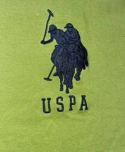 U.S. Polo Assn Men’s Luxury Feel Lime Green Big logo Polo knit Size 4XL New - Picture 9 of 13