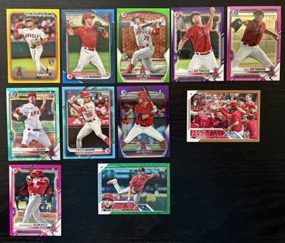 Lot 13 MLB # d Card Lot Bowman Topps Neto Detmers Paris /199 /250 RC