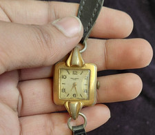 Orologio Da Donna Vintage Oro Placcato Henri Sandoz & Fils Svizzero Non Testato