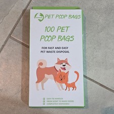 Honoson Pet Waste Bags 100 Count Easy-Tie Handles Fresh Scent Disposable
