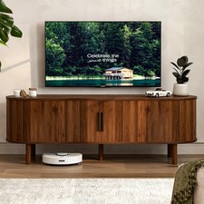 Tv Stand For Tvs Up To 60 Inch Entertainment Center With Sliding Doors And A...