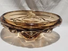Massive Vintage Glass Bowl Jan Beranek for Skrdlovice Murano Style Art Amber