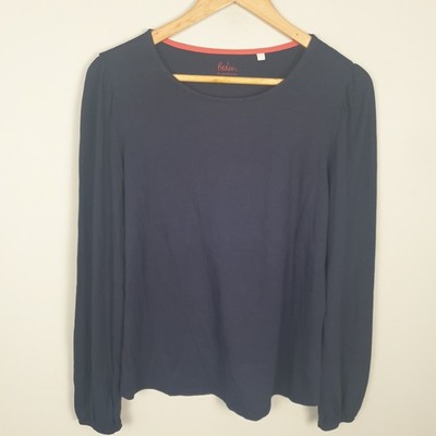 Boden Top Damen UK 14 dunkelmarine Jersey minimalistisch Alltag schick Freizeit Grundnahrungsmittel