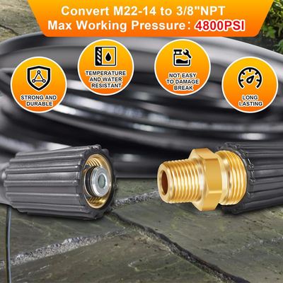 #ad #ad M22 High Pressure Washer Adapte4800PSI Brass Pressure washer Extension 3 8quot;... $23.23