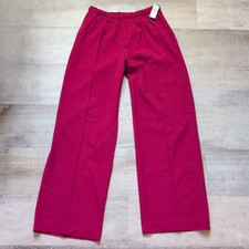 New GAP Straight Leg Mid Rise Pants Women's Size XS Strech Red
