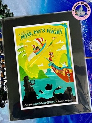 Disney Parks Eric Tan Disneyland Resort Peter Pan Flight Matte Print 14x18  New