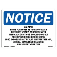 OSHA Notice Sign - Caution is for Those 18 Years and Older | Rigid Plastic Sign