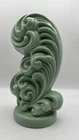HAEGER POTTERY PLUME VASE Ostrich Feather Blue Green Decor