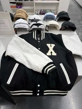 Stewart & Strauss Varsity Letterman Jacket Men's XXL Wool Leather Quilt Lined