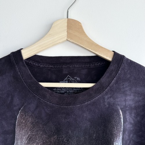 The Mountain Elephant Head Graphic T-Shirt X-LARGE Purple Wildlife Animal Tee - Picture 3 of 6