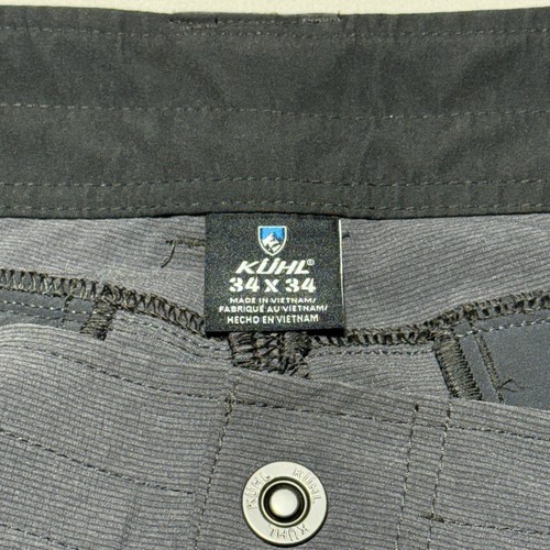 Kuhl Deceptr Pants Mens 34x34 Carbon Grey Ripstop Taper Nylon Trek Trail Hike - Picture 4 of 14