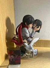 LC Studio Attack on Titan Eren Jaeger Mikasa Bust Resin Statue Death Kiss H21cm