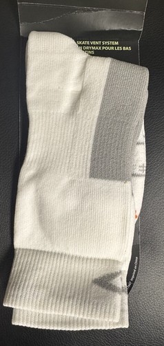 DRYMAX LITE MESH CREW CUT HOCKEY SKATE SOCKS BREATHABLE sz M EU 38-40.5 WHITE - 第 3/6 張圖片
