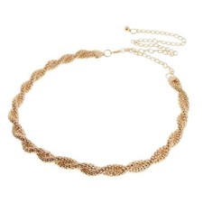 Catena da cintura per abito da sposa in vita con cinturino in metallo dorato con