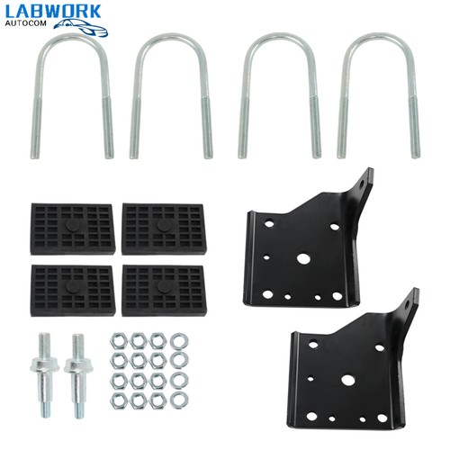 Multi Leaf Shock Plate Kit For Camaro Firebird Nova Spring Pad U-Bolt Stud 12pc - Picture 1 of 11