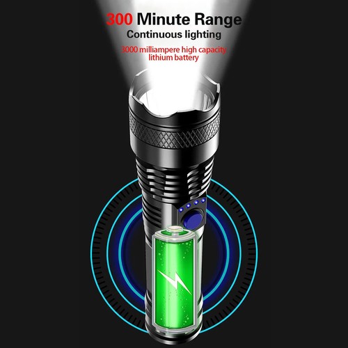 Taschenlampen LED Wiederaufladbar ABS Starkes Licht Super Hell Tragbare Taschenlampen - Bild 10 von 16