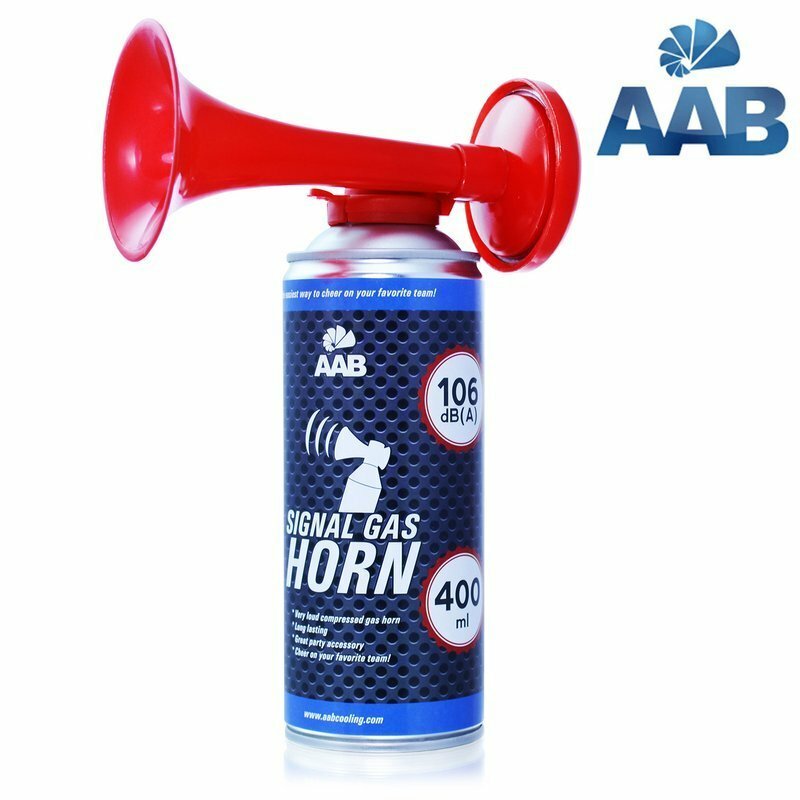 AAB 2X Signal Horn 106 dB(A)-Tot 120 signalen, Sirene, voetbalfanartikel met niet-brandbaar gas, Persluchthoorn, Luchthoorn Pomp, Europees kampioenschap voetbal 2024 Boot, Luchtdrukfanfare, Hoorn