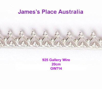 Gallery Wire 925 Sterling Silver various styles Australia