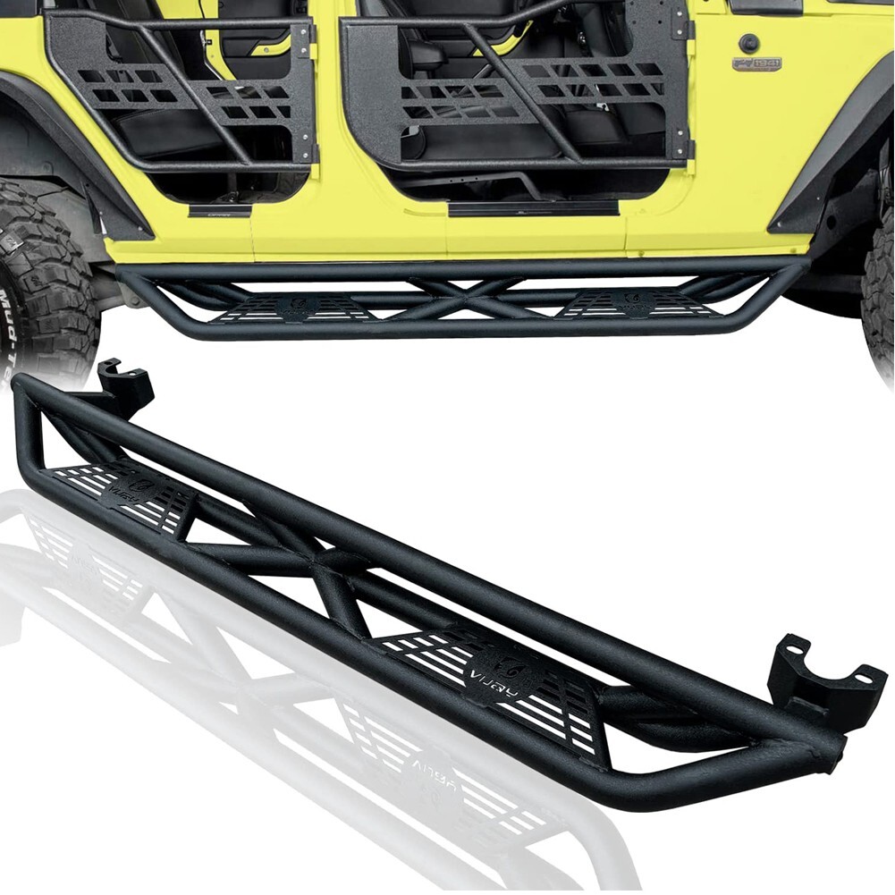 Running Boards Nerf Bars Side Step Fit 2007-2017 Jeep Wrangler JK
