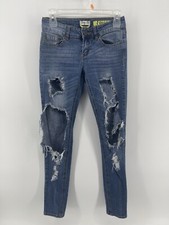 Indigo Rein Skinny Stretch Jeans Womens Size 3 / 4 Blue Denim Low Rise 26X29