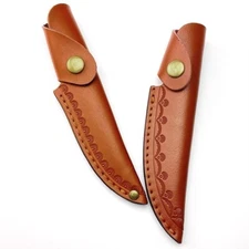 Leather Fixed-Blade Knife Sheath with Snap Closure Knife Holster Multipurpose
