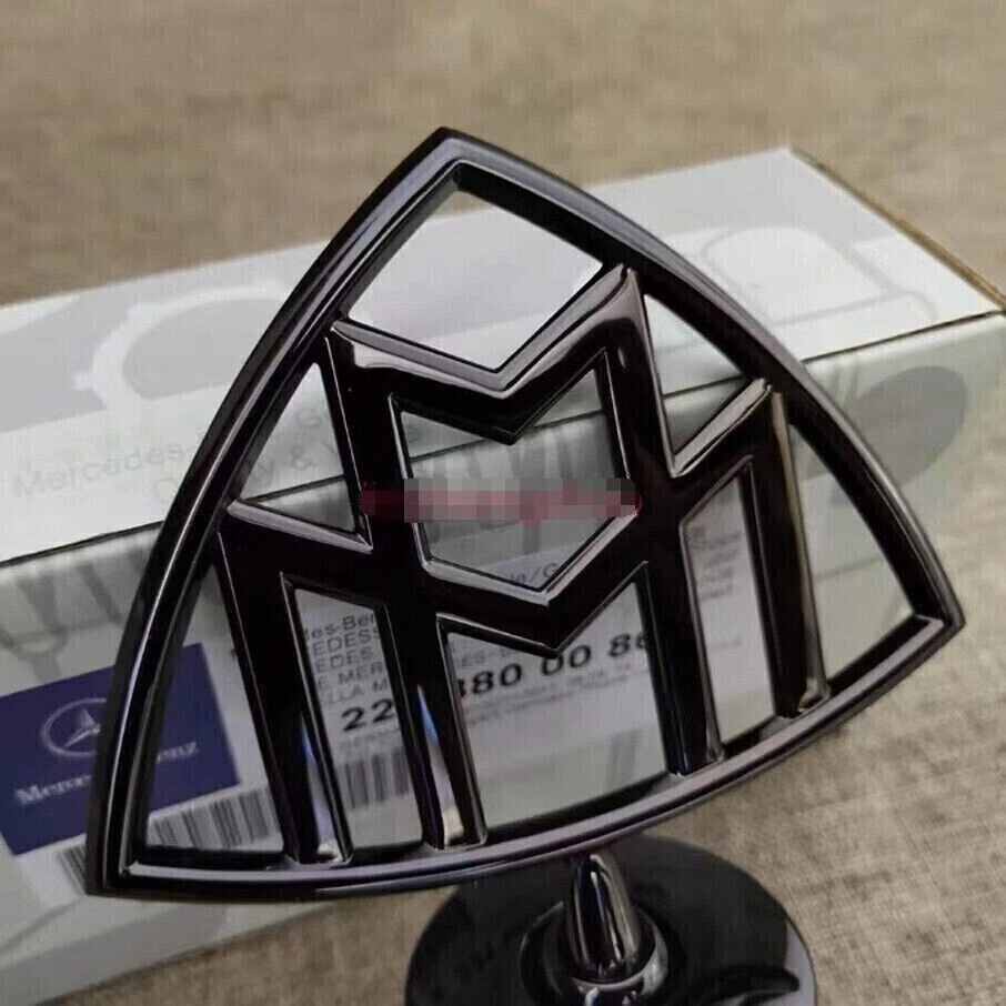 Gloss Black FOR Genuine Maybach Hood Emblem Ornament Badge Standing Star Edition - Изображение 3 из 4