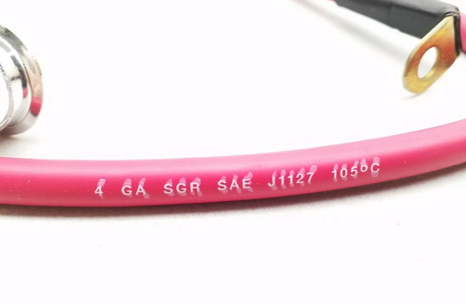 Cable de batería de montaje superior rojo PA33-4TLA con 1 cable auxiliar para Hyundai Sonata 1999-03 Foto 4 de 4