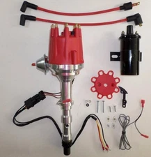 Small Cap CADILLAC 1968-74 472 & 500 Red PRO SERIES HEI Distributor + Black Coil