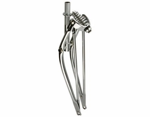 24" Classic Bicycle Spring Chrome Fork 1" Steel Threaded Vintage Lowrider Style - Image 3 of 3