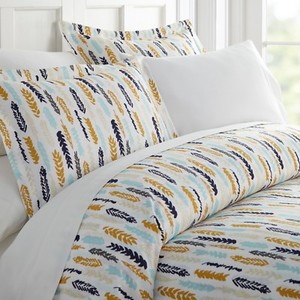 Kaycie Gray Fashion Premium Ultra Soft Feathers Pattern 3 Piece Duvet Cover Set - Click1Get2 Price Drop