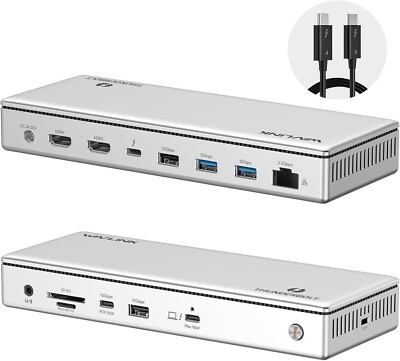 WAVLINK 13-in-1 Docking Station, USB-C, Thunderbolt 4, HDMI 4K@60Hz/8K, 100W, SD