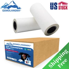 4Rolls 13in x 328ft DTF Film Double Sided Hot Peel For Heat Transfer Printing US