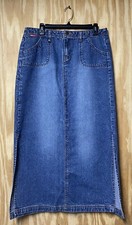 VTG Union Bay 13 Medium Wash Denim Maxi Skirt