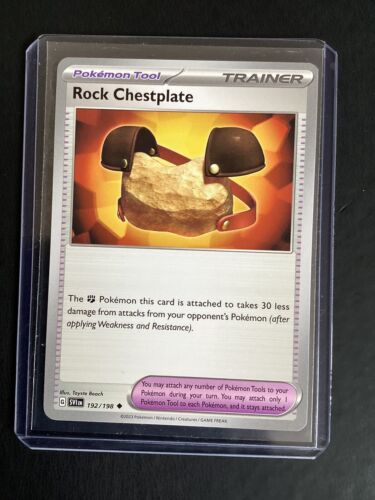 Rock Chestplate Trainer Card 192/198 Scarlet+Violet Base Set MINT Condition - Picture 1 of 3