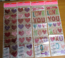 4 Packs of Valentine's Day Window Gel Clings Teacher Supply Decor