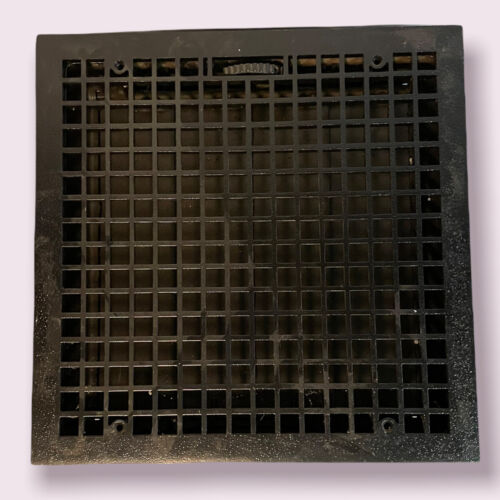 Massive Antique 22.5 X 22.5 Cast Iron Floor Grate Heat Register W/ Louvers 58lb - Photo 1 sur 5