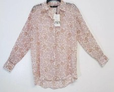Zara Sheer Paisley Dress shirt