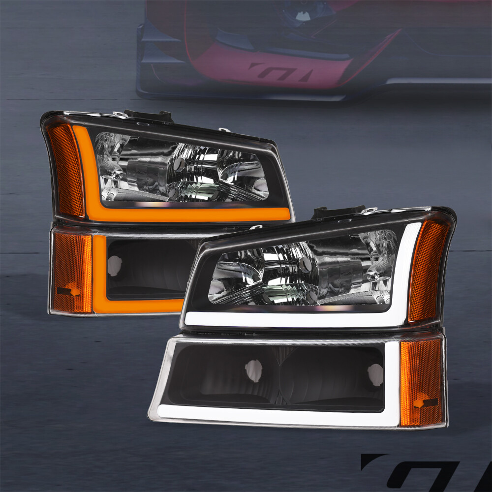 Alpha Owls 8709436 Crystal Headlights With Switchback Sequential LED Light Bar