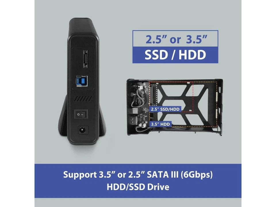 Vantec NexStar JX USB 3.2 Gen1x1, 3.5" or 2.5” SATA III HDD/SSD Drive Enclosure - Image 3 of 4