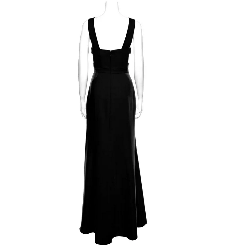 Robe Longue De Soirée BCBG Max Azria - Noire, Dos Nu (halter), Taille XS, Neuf Avec étiquette (NWT)