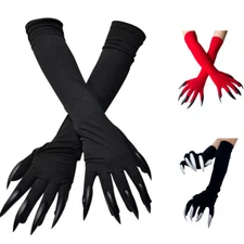 Halloween Ghost Paw Cat Demon Witch Long Nail Performance Gloves Cosplay Sleeves