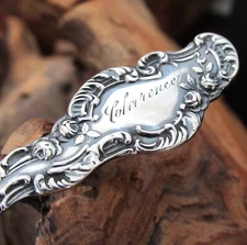 Antique Durgin Sterling Silver Watteau Teaspoon Floral Scroll Spoon Clarence 925