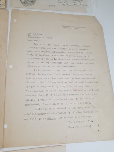 Vtg Jim Raines Blue Ridge Mountain Boys Fan Letter Lot County Bluegrass Music... - Picture 5 of 9